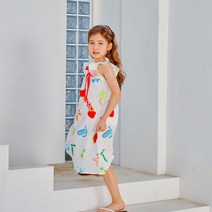 마틸다엔와이 여아용 여름 리본 샤링 루즈핏 원피스