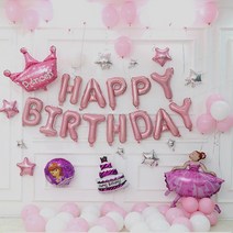 앤써핏 생일파티 장식용품 가랜드 세트 E타입, 혼합색상, 1세트