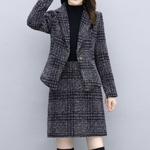 루나걸 글레즈 체크 투피스