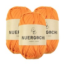 JSTrading 누에르고치 패브릭 얀 뜨개실 100g x 3p, 05 텐저린 귤색, 3개