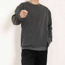 베이직 기본핏 남성 기모 맨투맨