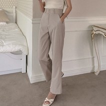 큐니걸스 여성용 수선놉70 와샤 투버튼 슬랙스 숏버전