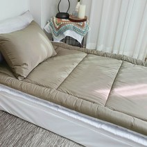 이룸N 케어스킨 집먼지 진드기방지 밀림방지 침대토퍼, 케어모카