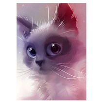 케이엠엘리 3D 사각 보석십자수 DIY 20 x 30 cm, 꿈속의 고양이, 1개