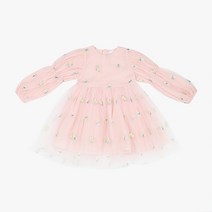 여아용 화이트 스노우 드레스