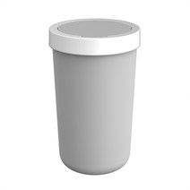 프라템 플랫 원터치 원형 휴지통 20L, 그레이, 1개
