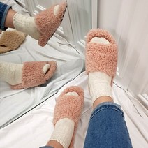 여성용 바이로쏘 쇼피 뽀글이 슬리퍼