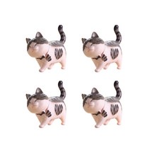 행운을 부르는 스마일 워킹 고양이 데스크탑 장식품 4p, A