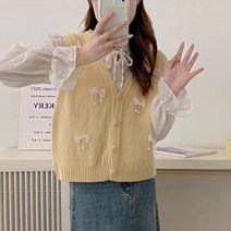 모이르벨라 러블리 리본 니트 조끼