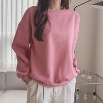 슈가펀 여성용 제니러 기모 레터링 맨투맨