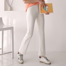 슈가펀 여성용 스트츠 쫀쫀 부츠컷 밴딩 팬츠