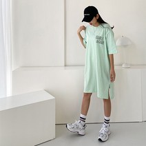 안다로미 큐티 스마일 로고 옆트임 원피스