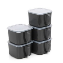 다용도 핸디 캐니스터 그레이, 1400ml, 5개