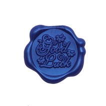 미화부장 완제품 실링 왁스 씰링 왁스 씰왁스 청첩장, 10개, 10 good luck 블루