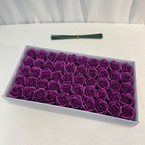 이플린 3겹 비누꽃 장미 50p + 일반꽃대 50p, 엔틱퍼플