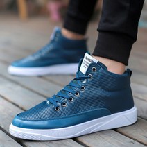 더플로우컴퍼니 남성용 올겨울 깔끔한 가죽 부추가 대세 하이탑