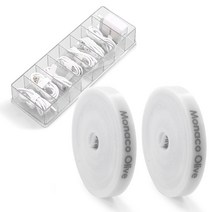 모나코올리브 벨크로 타이 2p + 칸칸 케이블 정리 수납함, 화이트(타이), 투명(수납함), 1세트