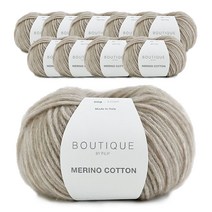 쎄비 메리노 코튼 뜨개실 10p, 104 회베이지, 120m, 10개