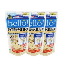 도기맨 강아지 헬로 다이아몬드 컷팅 간식 100g, 3개, 치즈 우유맛