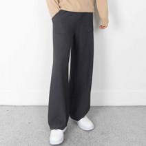 남성용 오버핏 베이직 니트 와이드팬츠