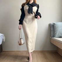 하트 뷔스티에 원피스