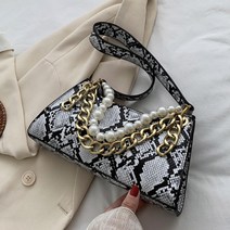 JCP 모던 체인 파이톤 숄더백