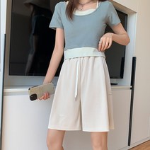 노암 여성용 일상 5부 바지