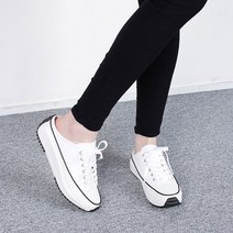 코나블루 여성 뮬 스니커즈 캔버스 슬리퍼 4cm DT1001