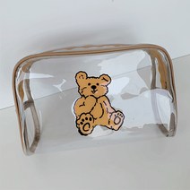 쫑긋 어머나 곰도리 클리어 PVC 파우치