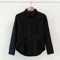 여성용 럽스 슈이 카라넥 베이직 무지 스판 남방