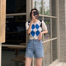 린다샵 여성용 베니라 데님 컷팅 숏 팬츠 PT7384K14