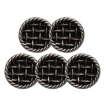 클로이 단추 25mm, 실버블랙, 5개