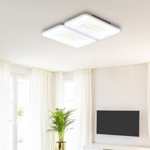 LED 라이트 투톤 거실 4등 100W, 화이트