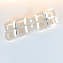 로이레트니 LED 무드 PLUS 무소음 벽시계 + 리모컨 + 전선 6.6m, 크림