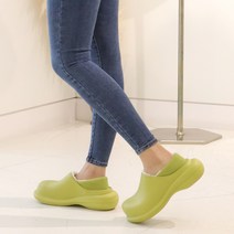 여성용 슈벨 가벼운 통굽 방수 겨울 방한 보보 털슬리퍼