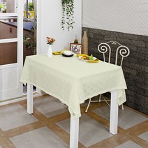 나산데코 스카치 체크 테이블커버 식탁보, 레몬, 원탁용(130 x 130 cm)