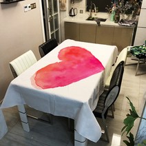 러브모드 패턴 다양한 패브릭 사각 식탁보, 07, 140 x 140 cm