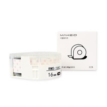 로드메일코리아 MAKEiD 라벨테이프 16mm RMS-16A2, 물방울 패턴, 4m