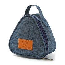 간편 보관 보온 미니 삼각 도시락 가방 JNH1005, 네이비