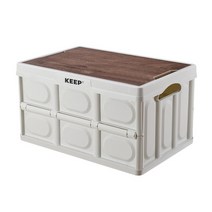 KEEP 다용도 폴딩박스 + 기본상판 + 우드상판, 화이트