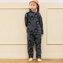 호아따따 아동용 고릴라 기모 라운지웨어 상하 바지 세트