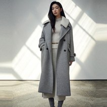 미쏘 여성용 덤블카라 테일러드 더블 코트
