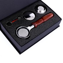 카페클럽 E61 범용 바텀리스 포타필터 패키지, 붉은 자단 굴곡 손잡이, 1세트