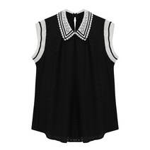 탱커스 레이스 카라넥 민소매 블라우스