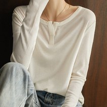 포플러앤씨 여성용 브레드 브이 트임 티