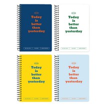 핑크풋 3000투데이 원링노트 4종 세트, navy, white, yellow, blue, 1세트