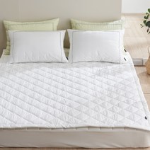 지베딩 카멜 고밀도 면 60수 사계절용 침대패드 겸 카페트, 화이트