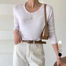 보에리에 여성용 데일리 쫀쫀 유넥 티셔츠