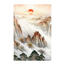 행운이 들어오는 노을 동양화