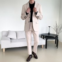 투디오션 남성용 레귤러핏 울캐시혼방 수트셋업